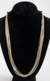 VINTAGE SILVER MULTI-STRAND MI