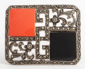 VINTAGE SILVER ONYX, FAUX CORA