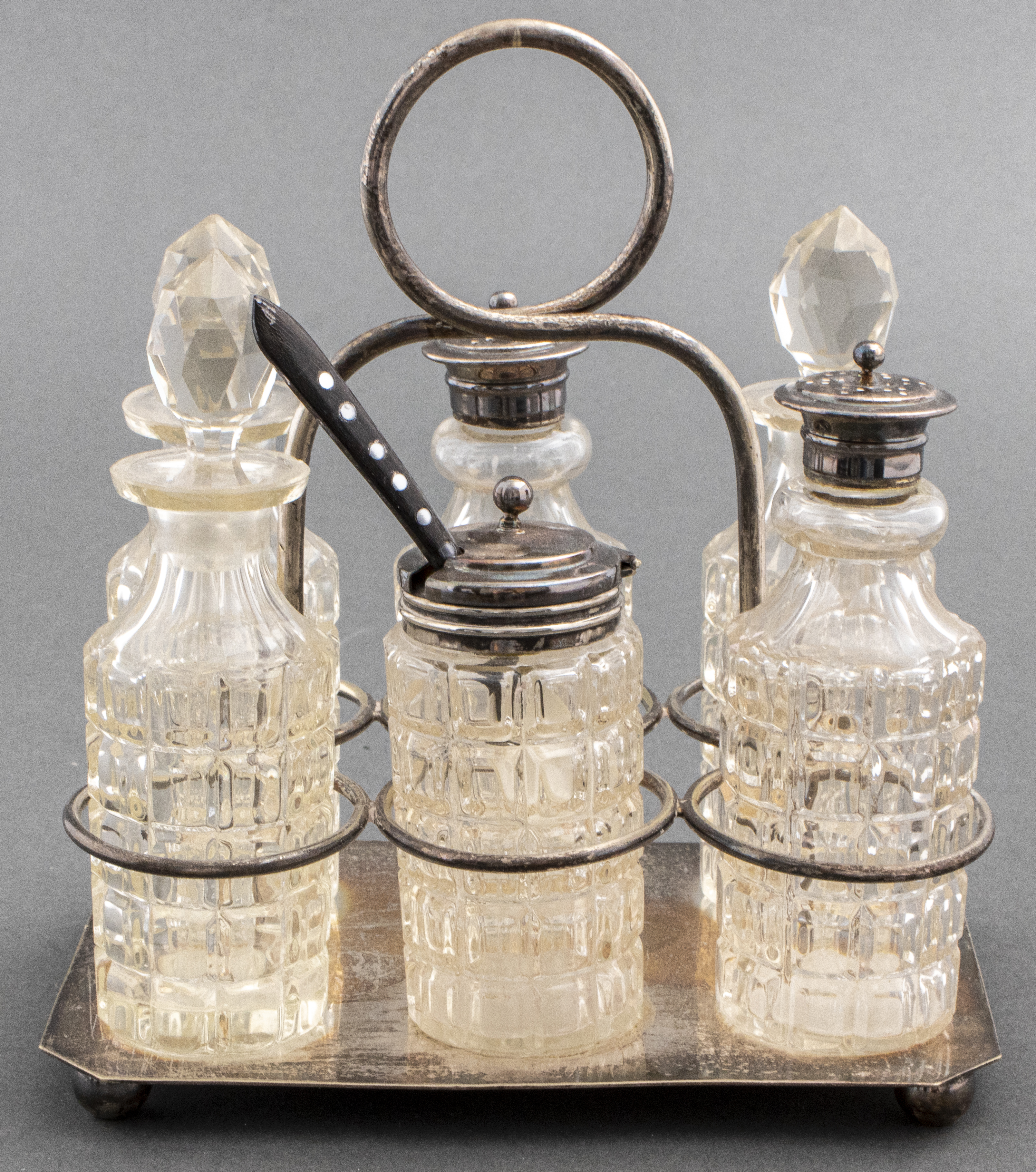 VINTAGE SILVER PLATE & CRYSTAL