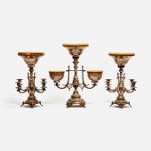 VINTAGE SILVER-PLATE GARNITURE