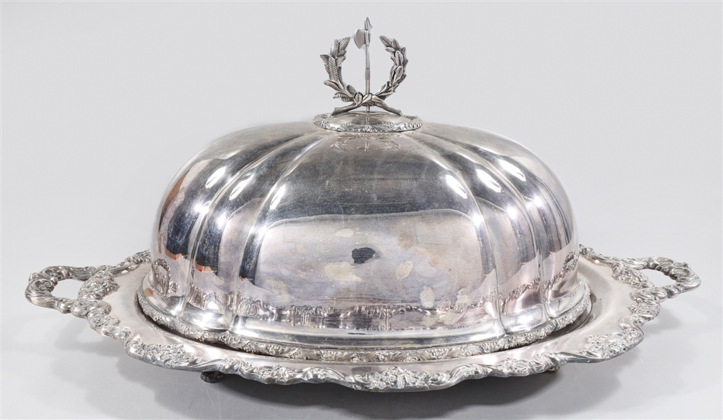 Vintage silver plate serving dish