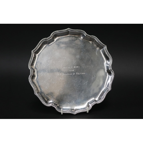 Vintage Silver salver engraved with