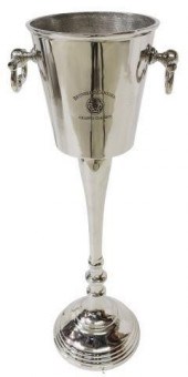 VINTAGE SILVER-TONE METAL WINE
