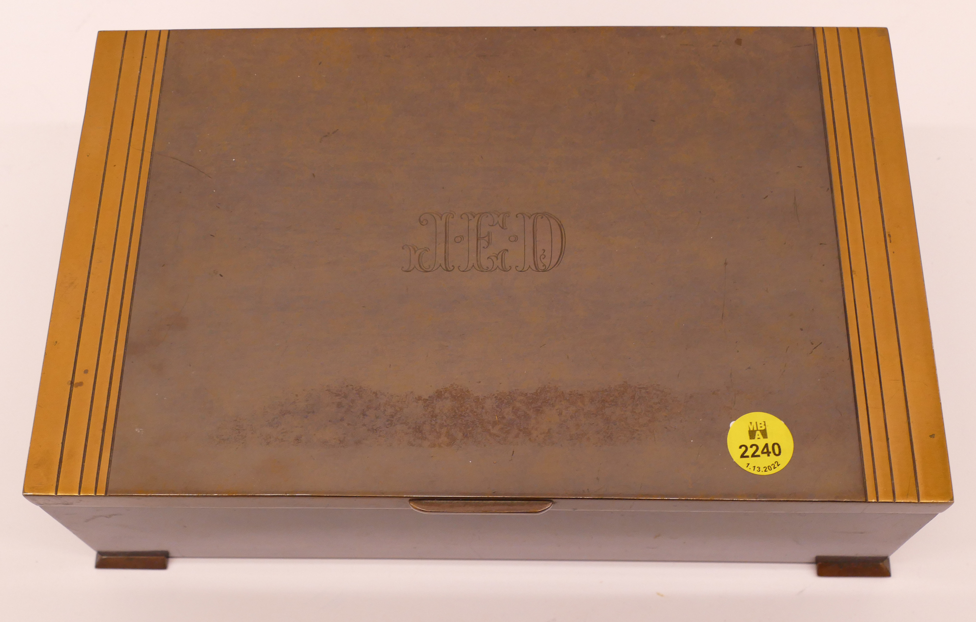 Vintage Silvercrest Bronze Humidor-