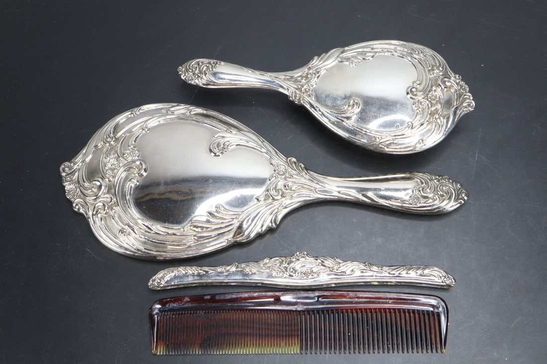 VINTAGE SILVERPLATE MIRROR,