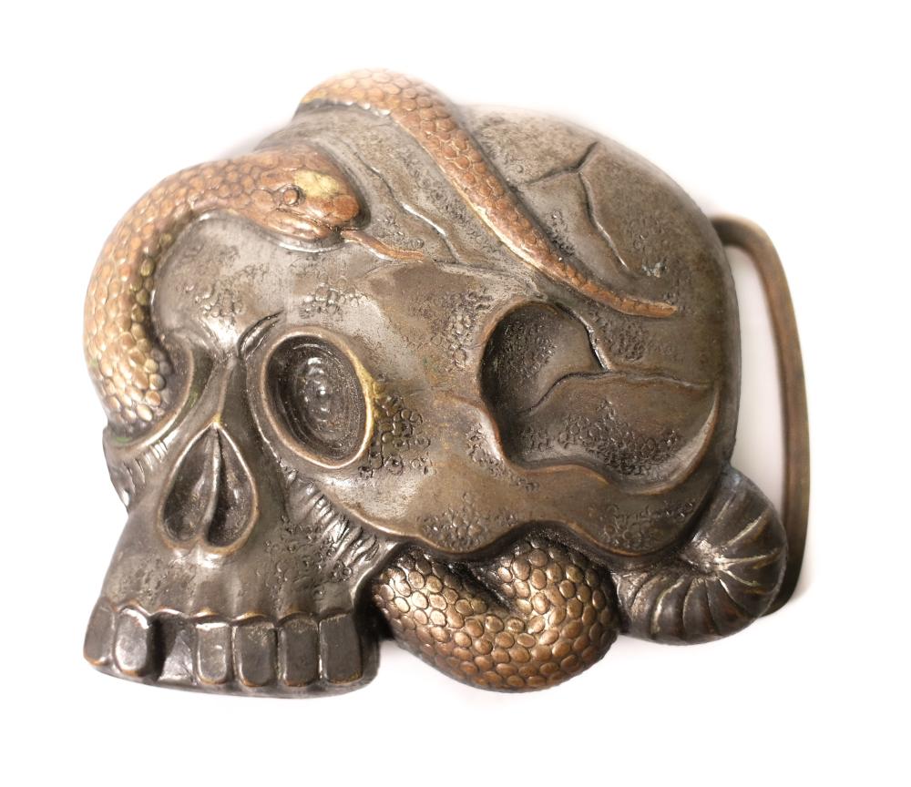 VINTAGE SKULL & SNAKE BELT