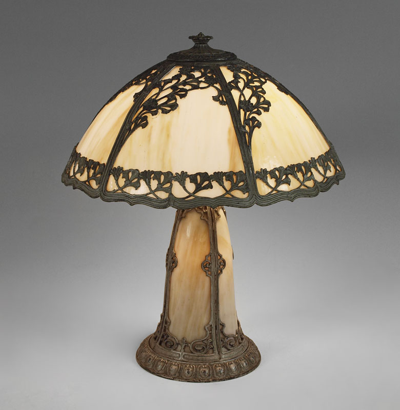 VINTAGE SLAG GLASS LIGHT HOUSE BASE