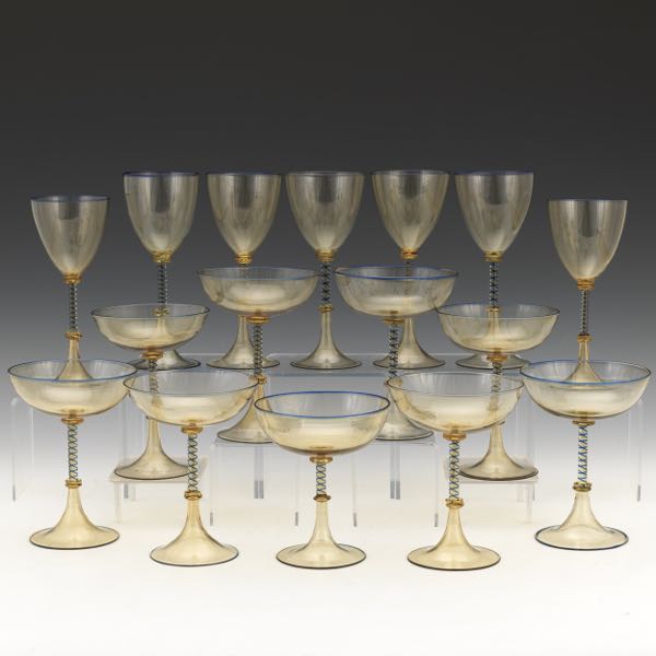 VINTAGE SMOKED GLASS VENETIAN