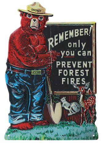 VINTAGE SMOKEY THE BEAR EMBOSSED