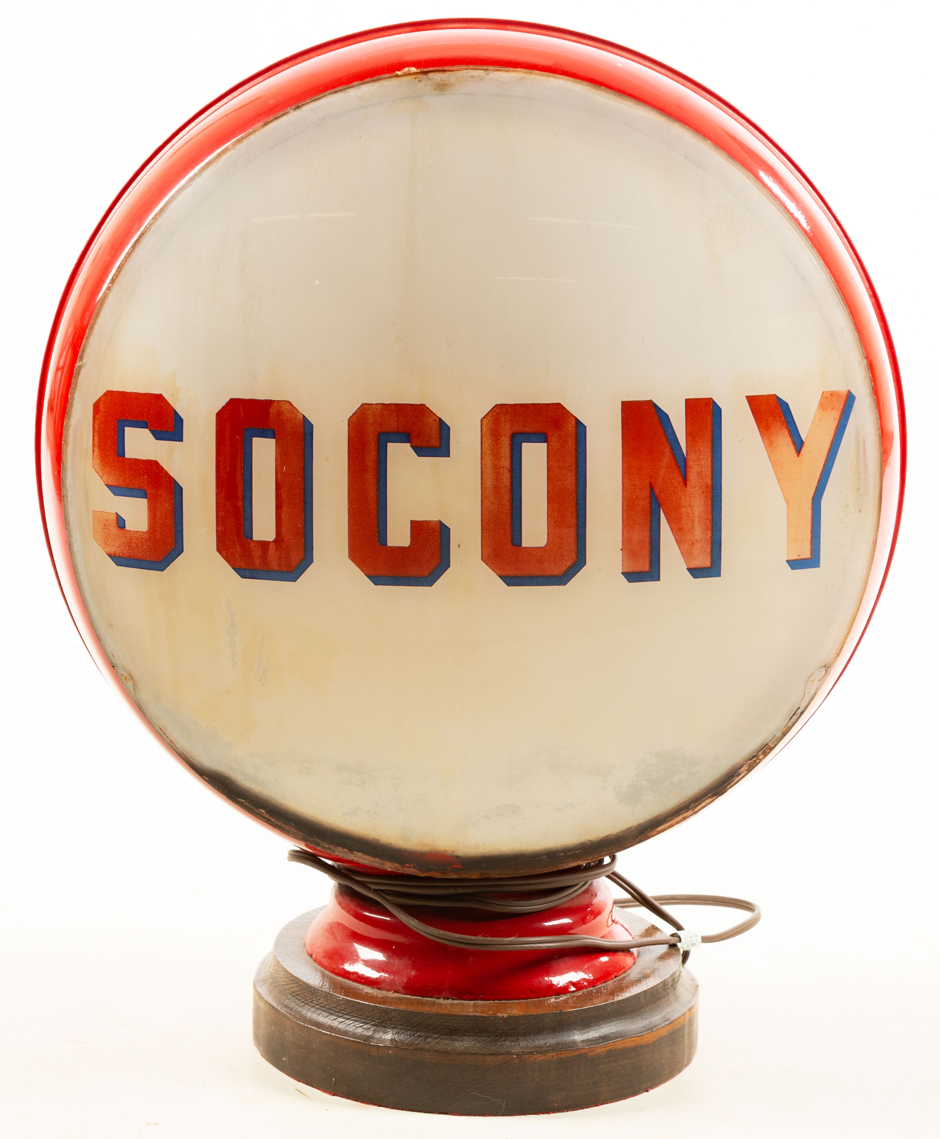VINTAGE SOCONY GASOLINE GLOBE