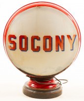 VINTAGE SOCONY GASOLINE GLOBE