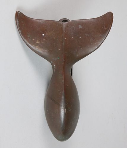 VINTAGE SOLID BRONZE SPERM WHALE
