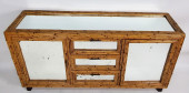 VINTAGE SPLIT BAMBOO CREDENZA