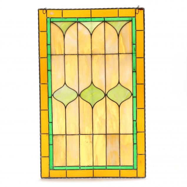 VINTAGE STAINED GLASS WINDOW Mid