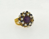 VINTAGE STAR RUBY, DIAMOND & S