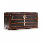 VINTAGE STEAMER TRUNK, E. GOYA