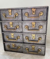 VINTAGE STEEL AND BRASS BANKER