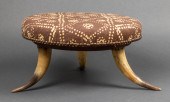 VINTAGE STEER HORN TRIPOD UPHO