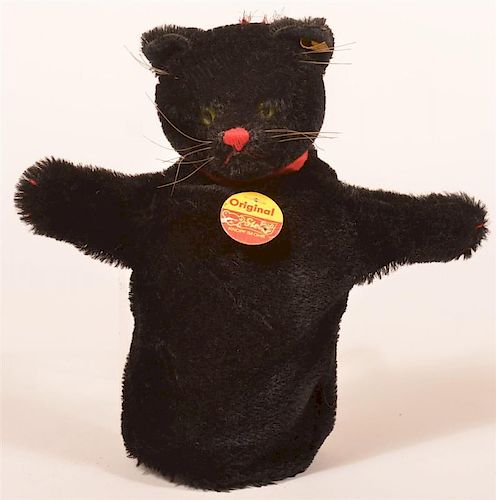 VINTAGE STEIFF BLACK CAT HAND
