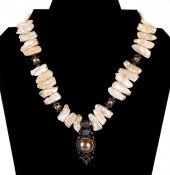 VINTAGE STERLING NATURAL PEARL