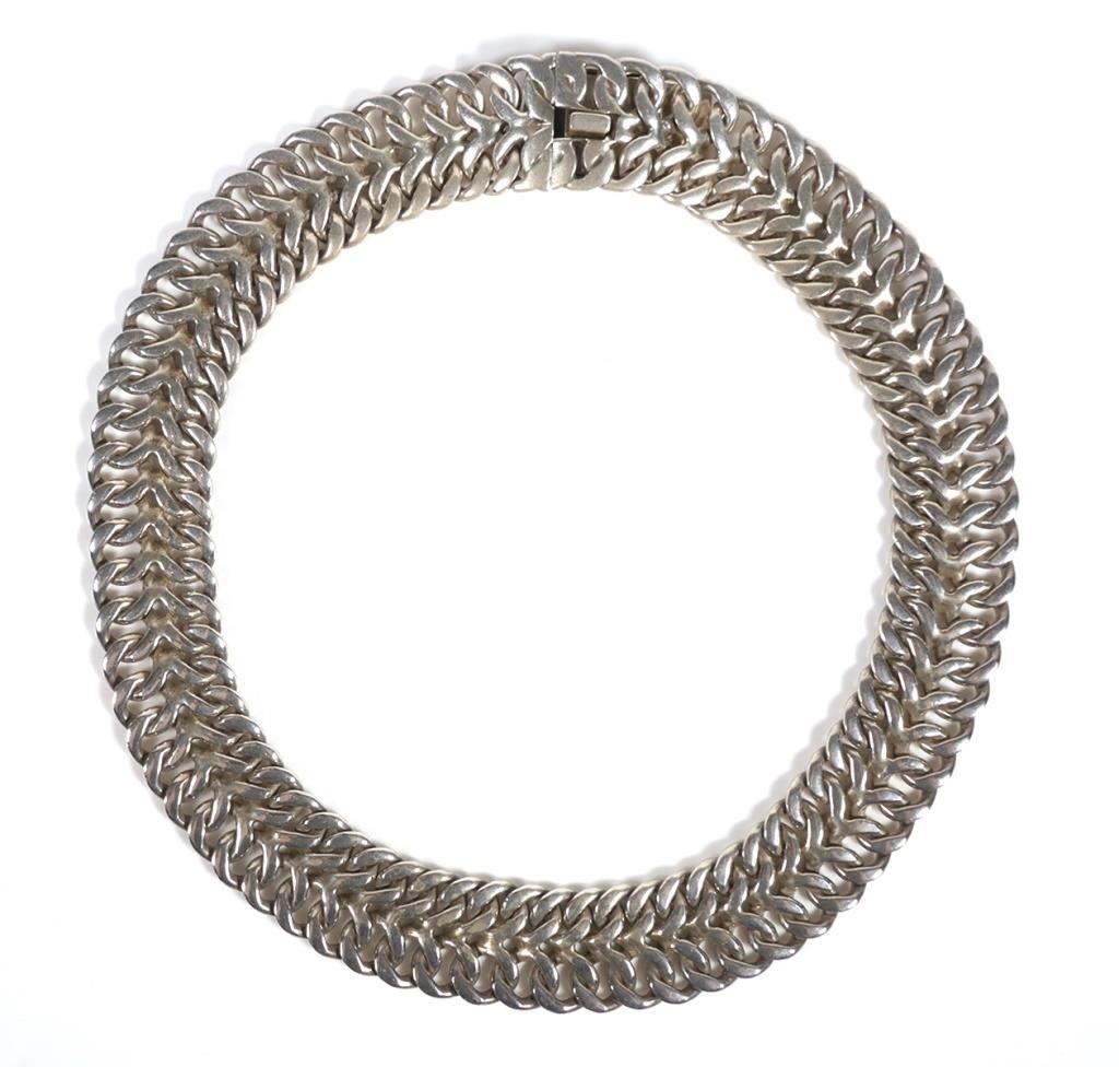 VINTAGE STERLING SILVER DOUBLE CURB