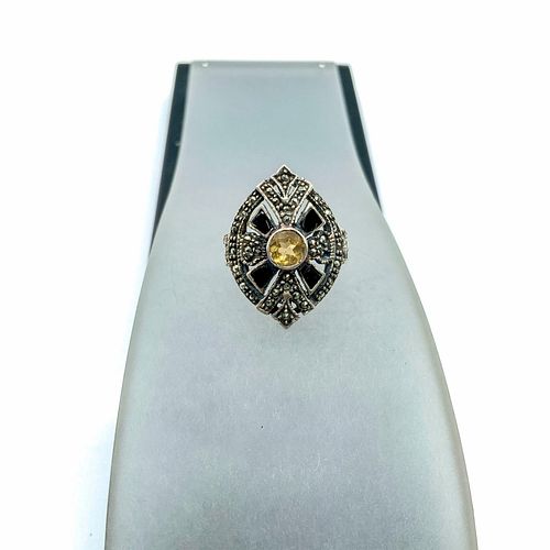 VINTAGE STERLING SILVER, ENAMEL,