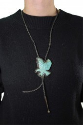 VINTAGE STERLING TURQUOISE EAG