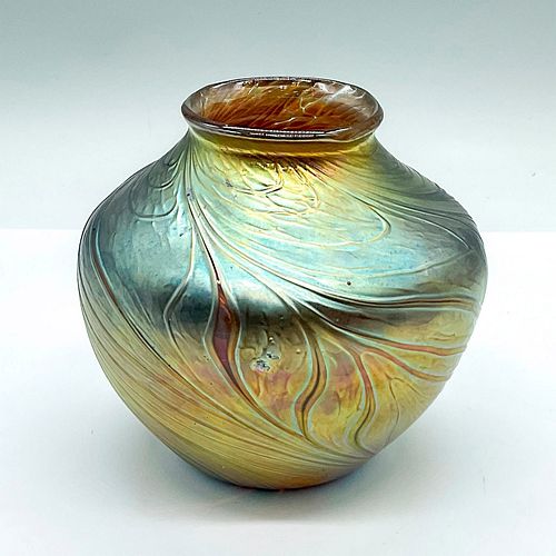 VINTAGE STUDIO ART GLASS IRIDESCENT