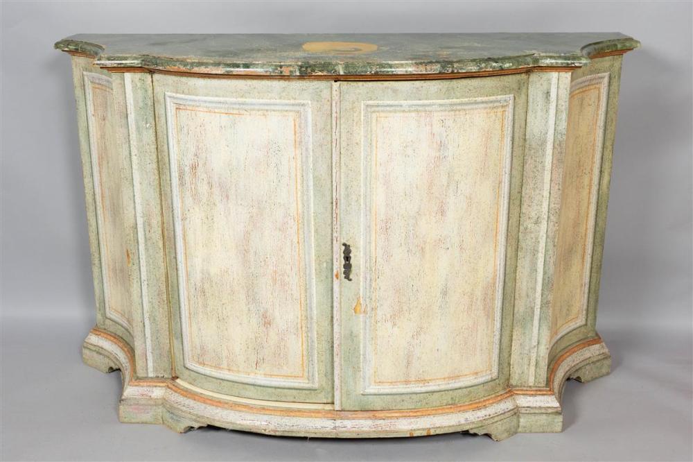 VINTAGE STYLE GREY PAINTED DEMILUNE