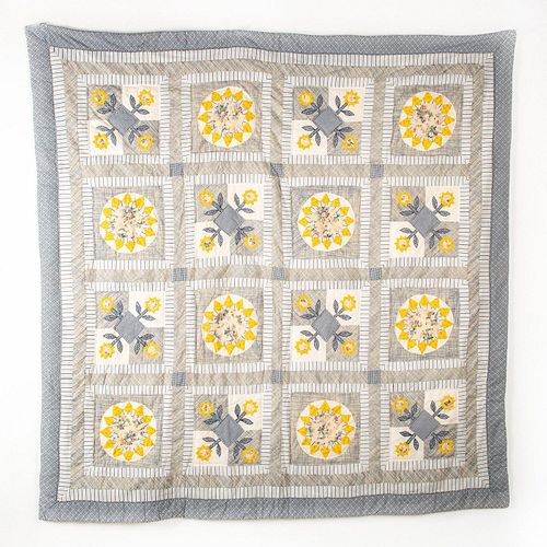 VINTAGE SUNFLOWER APPLIQUE
