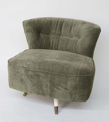 VINTAGE SWIVEL TUB CHAIR IN AVOCADO