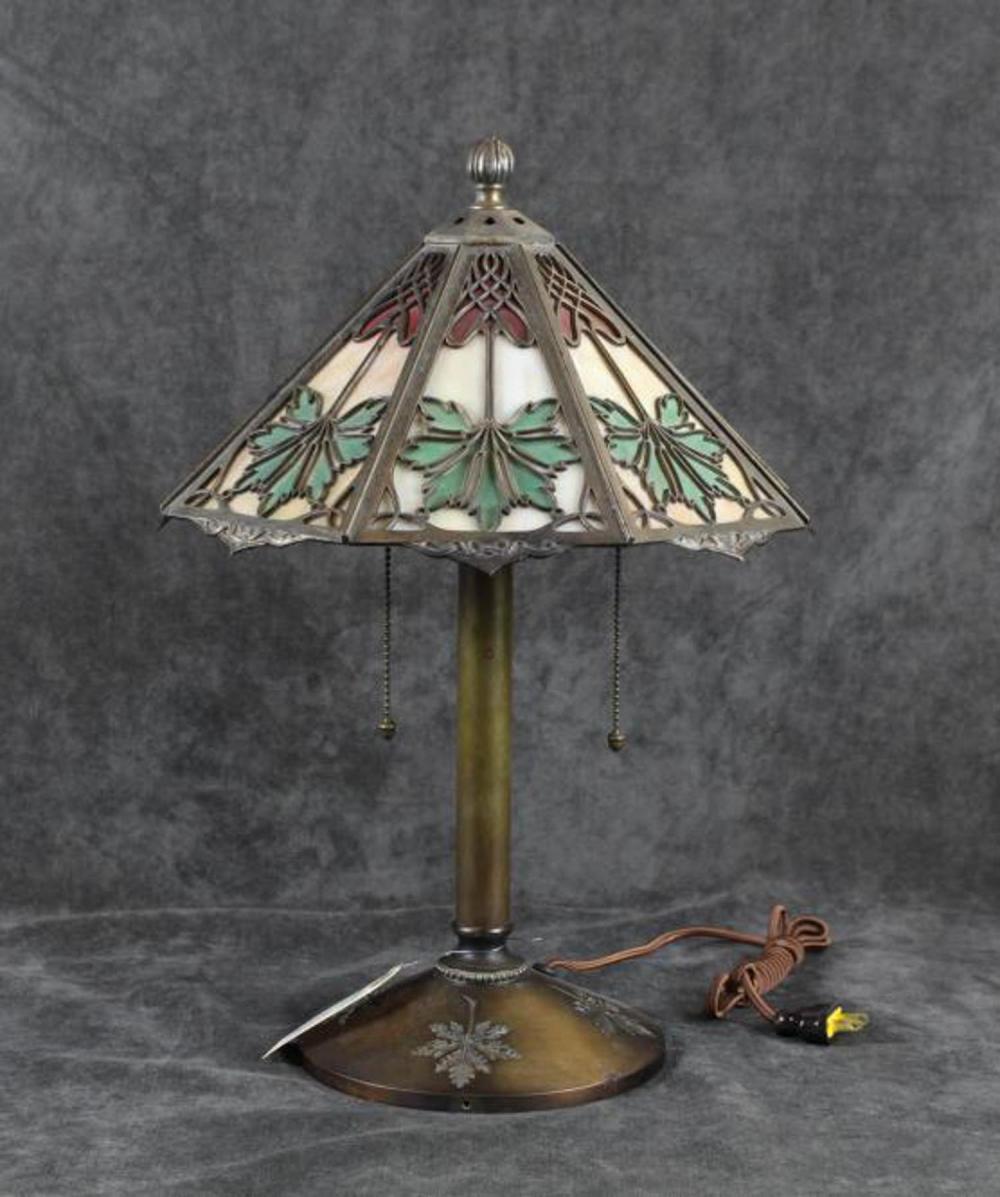 VINTAGE TABLE LAMP WITH PANEL
