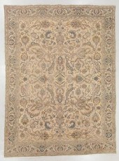 VINTAGE TABRIZ RUG, PERSIA: 9'