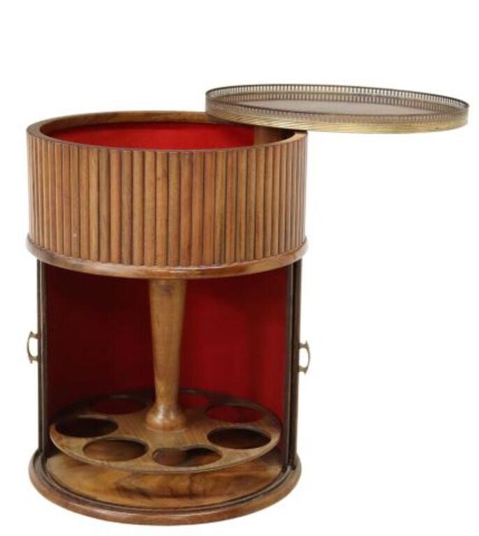 VINTAGE TAMBOUR DOOR DRUM BAR