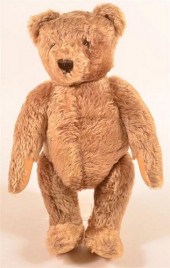 VINTAGE TAN MOHAIR TEDDY BEAR.