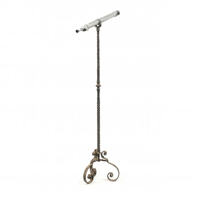 VINTAGE TELESCOPE ON IRON STAND