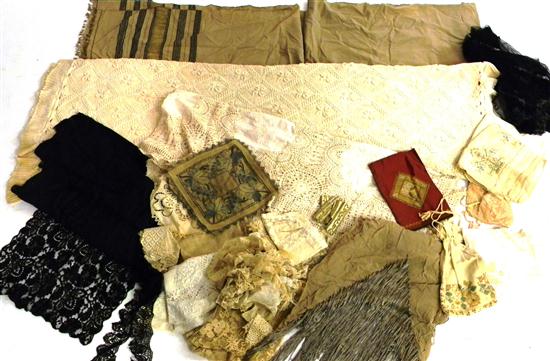 Vintage textiles  lace and