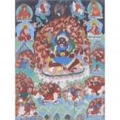 VINTAGE TIBETAN THANGKA BUDDHI
