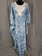 Vintage tie dye blue kaftan wi