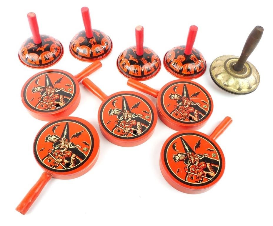VINTAGE TIN LITHO HALLOWEEN HORN