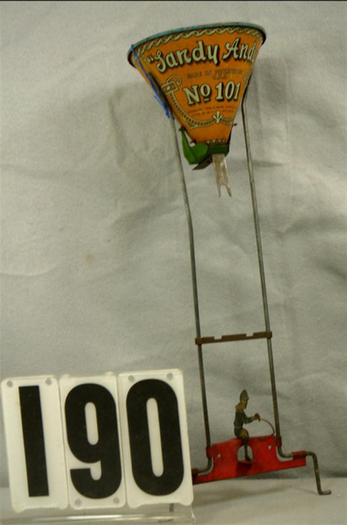 Vintage Tin Litho Sandy Andy Toy