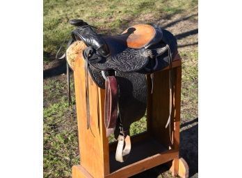 Vintage tooled leather western
