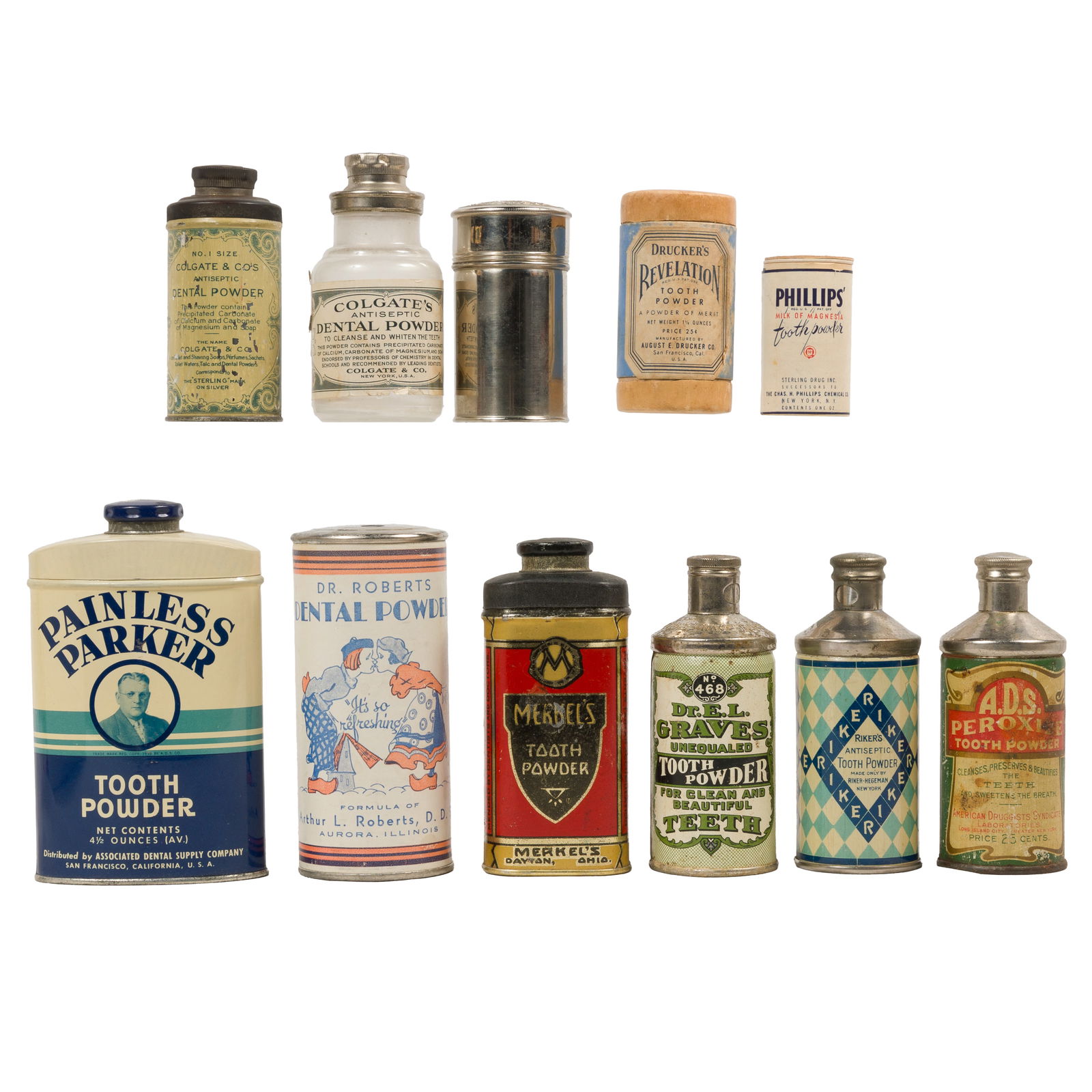 VINTAGE TOOTH POWDER TINSVintage