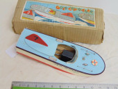 VINTAGE TOY BOAT, "GOLD CUP RA