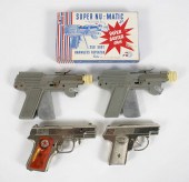 Vintage toy metal cap guns; tw