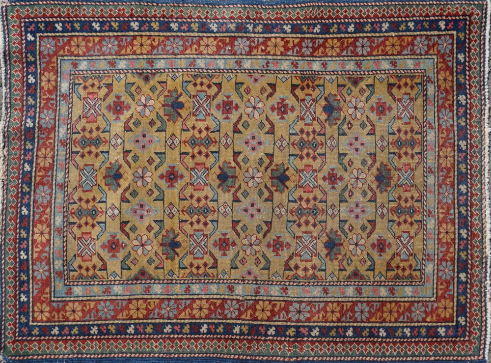 VINTAGE TRIBAL KAZAK WOOL RUG
