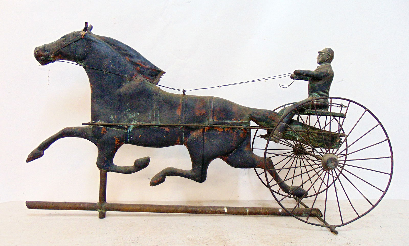 VINTAGE TROTTING HORSE WEATHERVANE,