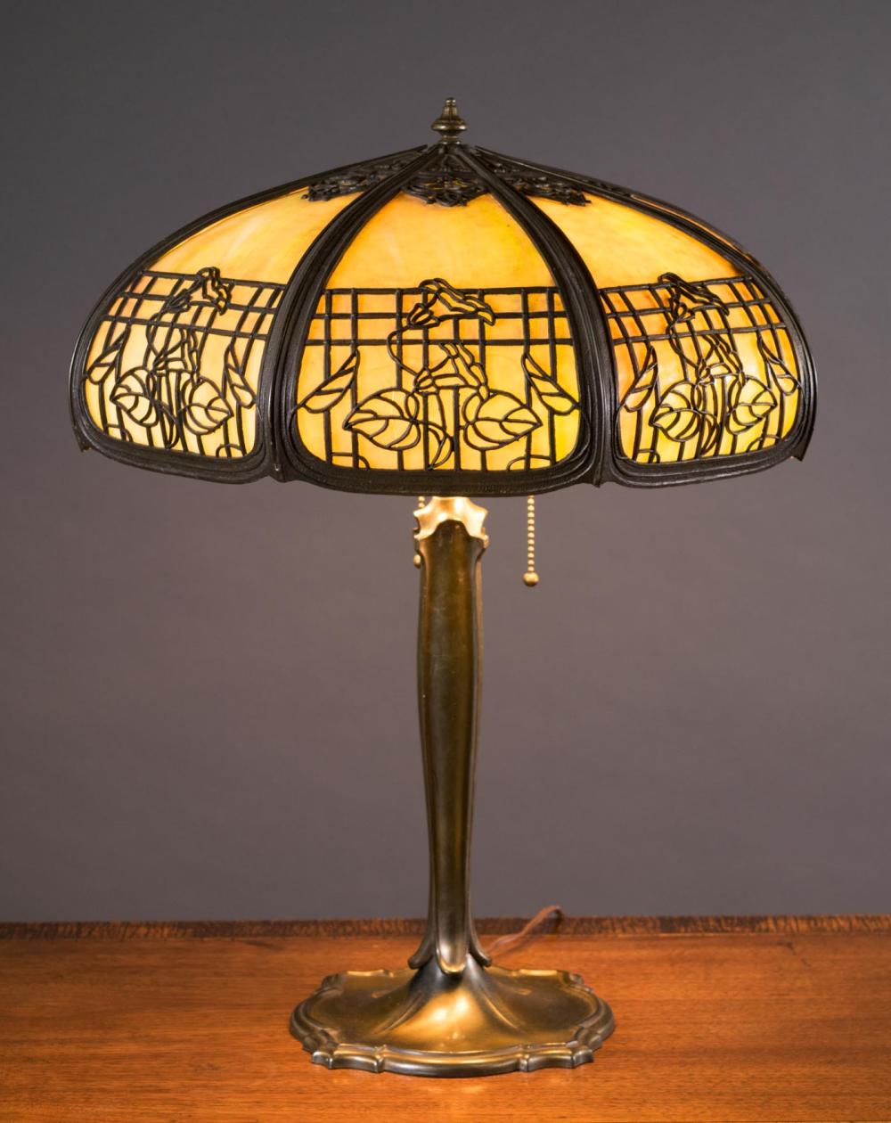VINTAGE TWO-LIGHT TABLE LAMP,