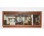 Vintage two room dollhouse wit