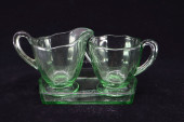 VINTAGE URANIUM GLASS CREAM AN